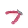 NXY肛門玩具成体女性の小さい二重の頭のドラゴンの虚偽の陰茎の液体シリカゲル多目的膨張遊びオナニー装置0314