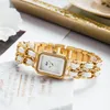 Horloges Dames Rose Goud Gevlochten Armband Horloge Vintage Lederen Ketting Luxe Dames Jurk Quartz Horloges Klok Relogio Feminin266D