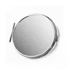 Specchi per il trucco in metallo a trasferimento di calore a forma rotonda Specchio pieghevole a doppia faccia vuoto a sublimazione per donne Lady Girls