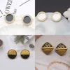 20colors 18K Gold Plated Brand Designers Letters Stud Earrings Geometric Women Crystal Rhinestone Pearl Earring Party Fashion Jewerlry H1027