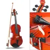 전체 크기 44 바이올린 필드 학생 바이올린베이스 우드 바이올린 키트 Bridgerosincasebow 초보자를위한 자연 컬러 3523805
