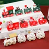 Qifu Wooden Christmas Train Train Decore Decor for Home Navidad Tree Table XAMS GIFTS YEAR Y201020