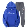 Unisex Trainingspakken Sportpak met capuchon Heren Dames Casual Merk LOGO Hoodie en broek 2-delige set Flecce Sportkleding Joggingpakken 3XL2511921