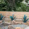 Kreatywna Tequila Żelazna Dekoracja DIY Metalowa Agawa Sztuczne Rośliny Kutego Żelaza Ozdoby Outdoor Yard Art Rzeźba 210624