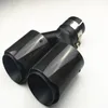1 peça para tubo de escape universal akrapovic auto fosco preto aço inoxidável tubos de cauda dupla estilo de carro