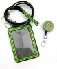 2021 Bling Lanyard Crystal Diamond Collier Collier avec porte-badge d'identification doublé horizontal et porte-clés pour carte d'identité / clé / cellule RRE10633