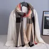 Bra halsduk för kvinnor 4 färg cashmere halsdukar lyx märke shawl bärbar varm exte