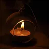 Porta candela sospesa in vetro in vetro di vetro borosilicato Candele addetto alle candele per feste per la festa della cena Porta di candele per candele 172 V24855342