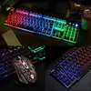 T6 Teclado Luminoso e Mouse Set Desktop Computador Jogo Robotic Sinta Teclado Mouse Combos