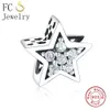 FC Jewelry Fit Original Brand Charms Bracelet 925 Sterling Silver Star Mix CZ Stone in Sky Perles Pour Faire Berloque Gift Q0531