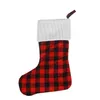 Santa Tricoté Plaid Patchwork Imprimé Halloween Chritsmas Bas Décorations Xams Arbre Chaussettes Sacs Pandents Rouge Vert Noël RRB12168