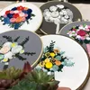 Другие художественные и ремесленные 3D Europe Bouquet Stitch Stitk с вышивкой обручи с цветами Bordado Iniante Wedding Decoration3155
