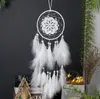 Dream Catchers med Feather Crafts Handgjorda Dreamcatchers för Boho Wall Hängande Dekoration Hem Sovrum Ornament Festival Present