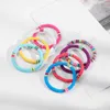 Fios de miçangas BOHO Bracelete de argila de polímero colorido Conjunto para mulheres elásticas ajustáveis ​​Potteria macia feminina Jóias de praia de verão Fawn22