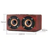 W5 10W 52MM Double Horn Wooden 4.2 Bluetooth Speaker with AUX Audio Playback and Micro-USB Interface for Mobile Phone / PC