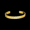 New Fashion Bangles Stainless Steel Gold Adjustable Color Hollow Out Style Bracelet for Women Gift Pulseras Charm Bracelets Q0719