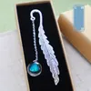 Metal feather luminous twelve constellation bookmarks custom wholesale student gifts cultural and creative gift box