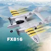 FX-816第二次世界大戦空軍P38 RC飛行機2.4GHz 4CH RC航空機固定翼おもちゃのための屋外飛行ドローン誕生日プレゼント211026