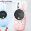 2 stks Kinderkinderen Mini Toys Handheld Transceiver 3km Range UHF Radio Lanyard Interphone Talkie Walkie Baby Gift