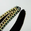 Renkli Rhinestone Boncuk Hairband Lüks Barok Geniş Bejeweled Saç Hoop Moda Saç Aksesuarı Düğün Gelin Parti için