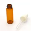 20pcs Amber 5ml Glass Bottle Sample Vial For Essential Oil Perfume Tiny Portable