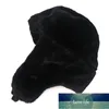 새로운 Ushanka 귀고리 모자 따뜻한 겨울 검은 폭격기 모자 남자 가짜 모피 러시아 스타일 gorros de aviador 공장 가격 전문가 디자인 품질 최신 스타일 원래 상태