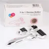 3 em 1 Micro Derma Roller Titanium 180/600/1200 (0.5-3.0mm) Agulhas Kit de cuidados com a pele para o corpo e o rosto do olho Microneedle