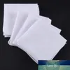 5PCS-rutor Hanky ​​White Pocket Bomull Handkerchiefs Hankie Hanky ​​With Stripe Men 40 * 40cm Heminredning Vintage Present Hankies