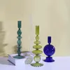 Nordic Glass Candle Posiadacze Romantyczna obiad Dalej Dekoracji Kij Do Urodziny Wending Holder Wax Portavelas Decor 211222