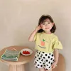 Estate arrivo ragazze moda frutta maglietta bambini design coreano top vestiti 210528