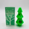 Forme d'arbre de Noël silicone Pipe à fumer Dab Rig Verre Bong Recycler Conduites D'eau 4.8 pouces