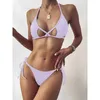 Micro Bikini Badeanzug Weibliche Aushöhlen Bademode Frauen Halter Brasilianische Set Sommer Strand Badeanzug Biquini 210621