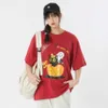 T-shirt herr Halloween pumpa svart katt tryckt sommar kortärmad tee bomull casual hajuku streetwear topp tshirts kläder 210601