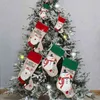 Noel Ağacı Asılı Çorap Festivali Hediye Şeker Çanta Karikatür Santa Kar Tanesi Noel Partisi Şömine Noel Süslemeleri G1119