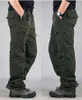 Marke Winter Doppelschicht männer Cargo Hosen Warme Baggy Hosen Baumwolle Hosen Für Männer Männliche Militärische Tarnung Taktische 211201