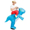 Mascotte poupée costume bleu dinosaure Costume garçons filles pourim fête Animal enfant Anime enfants adulte Ride Costumes Halloween carnaval drôle