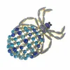 Pins, broscher Classic Deluxe Rhinestone Crystal Big Spider Brosch Pins Stora Animal Pendant