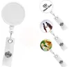 Sublimation Blank Nurse Badge Party Favor Plastic DIY Office Work Card Hanging Buckle Can Be Rotated SN5541