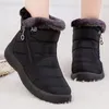 Kobiety botki modne wodoodporne buty śnieżne na buty zimowe swobodny lekki kostki botas mujer ciepło