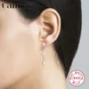 Stud Canner 925 boucles d'oreilles en argent Sterling pour femmes Zircon Simple pain forme chaîne bijoux fins Piercing Pendientes W5