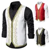 Gilet pour hommes Européen Gold incrusté de robe Studio Studio de tissu de gilet noir et blanc