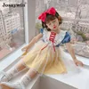 2021 Neue Sommer Kinderkleid Für Mädchen Baby Lolita Mädchen Kawaii Nette Hochzeitskleid Mädchen Ballkleid Party Prinzessin Kleid Vestidos G1129