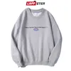 LAPPSTER Drop Shoulder Hoodies Korean Style Sweatshirts Men Japanese Streetwear Grey Sweatshirts Fleece Autumn Clothes 5XL 201126