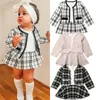 cute baby girl clothes for qulity material designer two pieces dress and jacket coat beatufil trendy toddler girls suit outfit 507 Y2