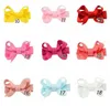 2 20 polegadas Bebê Bow Hairpins Pequenos mini Grosgrain Ribbon Arcos de Cabelo Grips Crianças Girls Clipes Sólidos Crianças Acessórios Cores