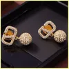 Mode Dames Oorbellen Sieraden Luxe Designers Oorbellen Studs Designer Letter V Diamond Earring Wedding Party Kettingen 21071904R