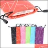 Étuis à lunettes de soleil Sacs Accessoires de lunettes Mode Mti-Fonctionnel Chiffon doux Nettoyage Étui à lunettes optique Conteneur Pochette en verre Sac Drop Del