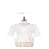 Embroidery Shirt Summer White Blouses Women Tops femme Casual Women half sleeve Girls Blouse Linen Cotton Lace up Plus Size 210308