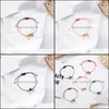 Link Bracelets Jewelrylink Chain Fashion Weaving Single Circle Red Rope Bracelet Japanese Style Lucky Beads Nafu Bangle Year Gifts Women J