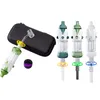 GlassVape168 CSyc NC021 물 담뱃대 팔 트리 퍼크 봉 플러스 14mm 티타늄 네일 세라믹 석 영 팁 가방 Dab 유리 파이프 봉제와 플라스틱 클립